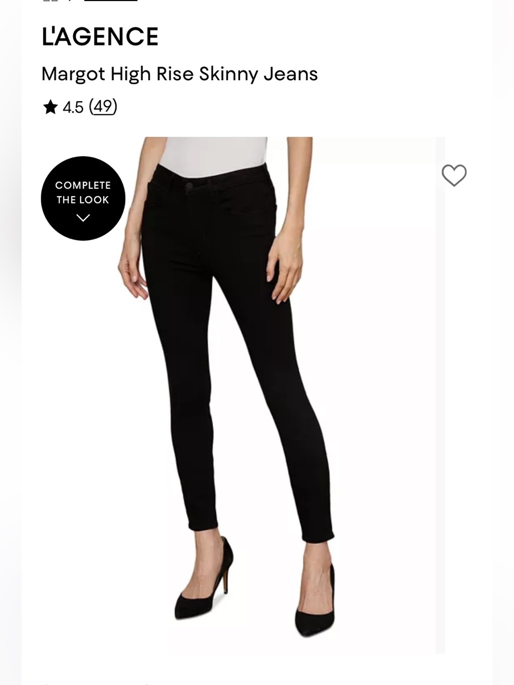 L'AGENCE Margot High Rise Skinny Jeans.